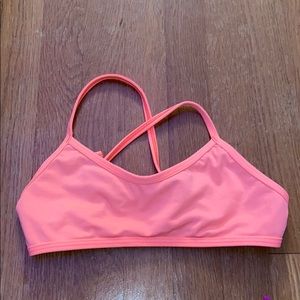 Jolyn coral bikini criss cross top